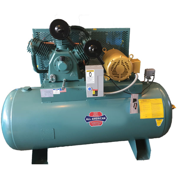 Curtis 10HP 120 Gallon CA E71 3Phase Horizontal 208-460V