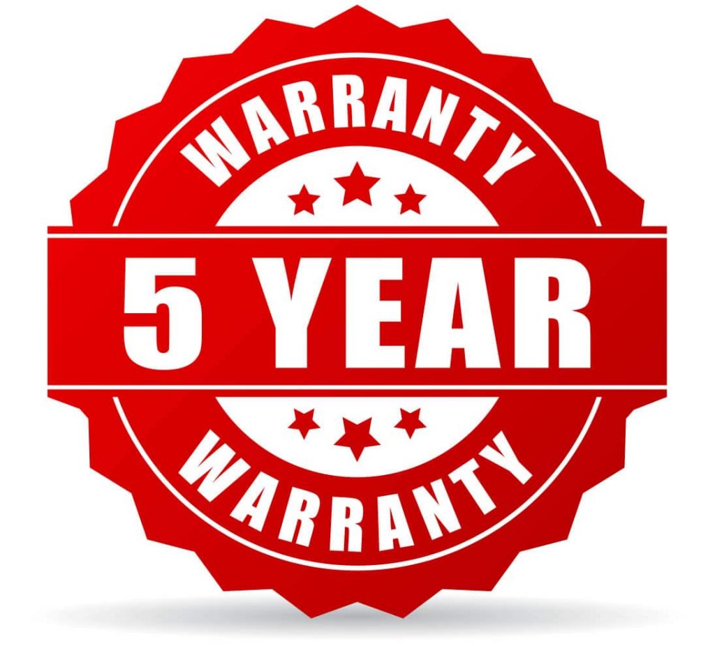 5 Year Warranty on Curtis Piston Compressor