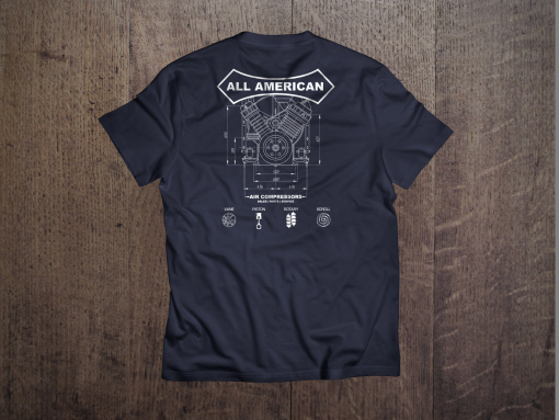 All American Air Compressors T-Shirt Back