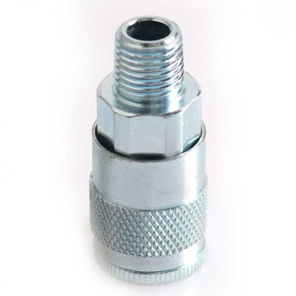 3/8" Automotive Steel Swivel Coupler Plug Reducer x 1/4" Male NPT CPAS641 